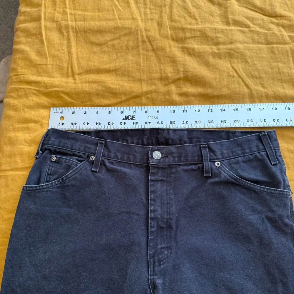Dickies Mens Charcoal Gray Carpenter Work Pants Size 36x32 denim jeans dark wash